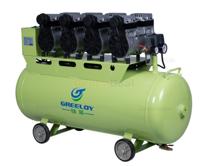Greeloy&reg; GA-84 4HP Dental Slient Oilless Air Compressor 120L Tank 620L/min